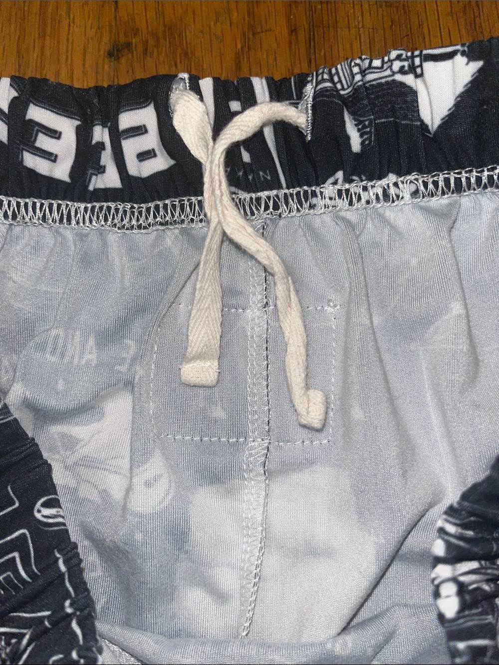 Brief Insanity Black Nebraska Print Drawstring Pajama Pants Size Small - Picture 10 of 11